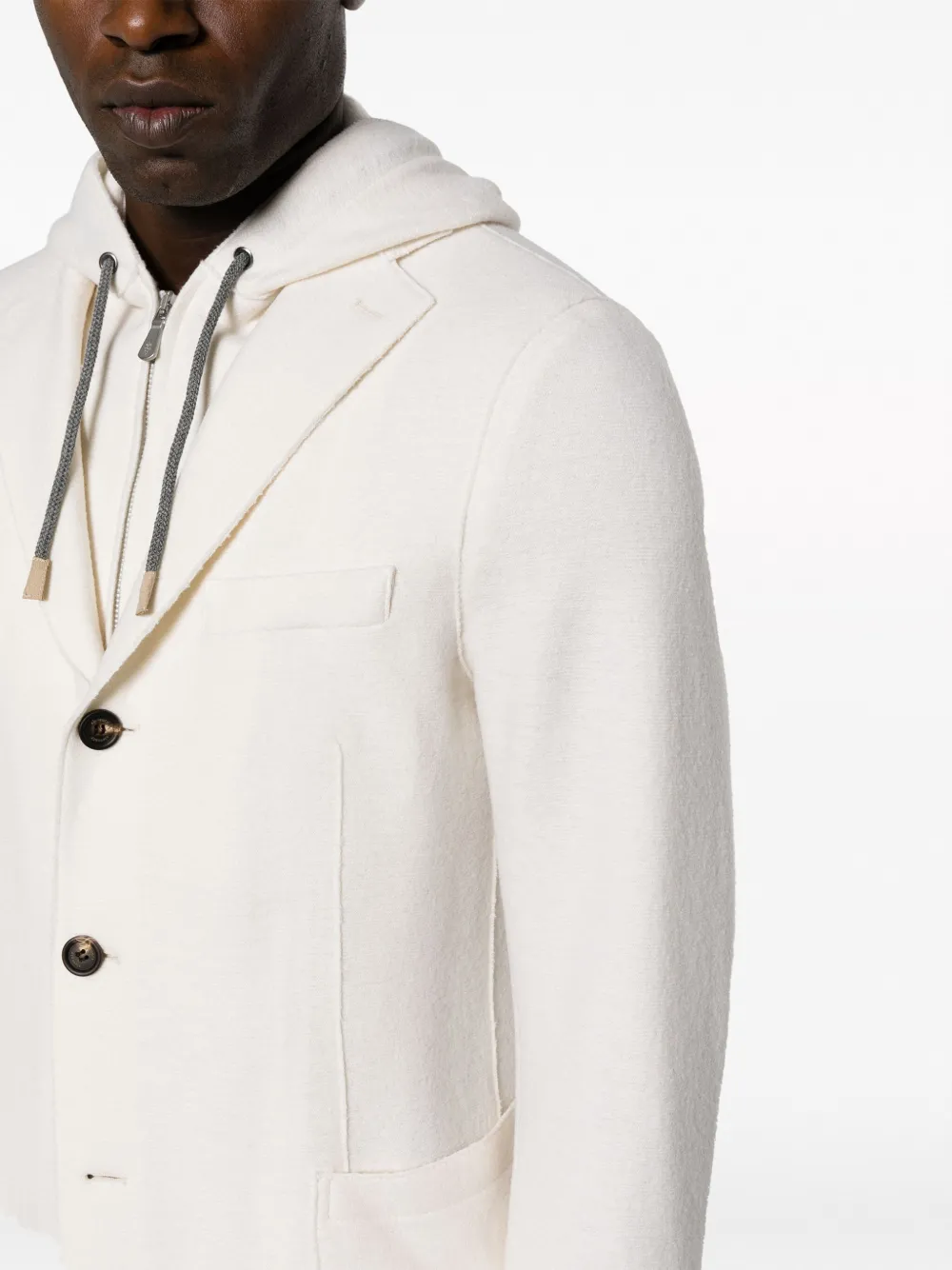 Eleventy Blazer met enkele rij knopen Wit