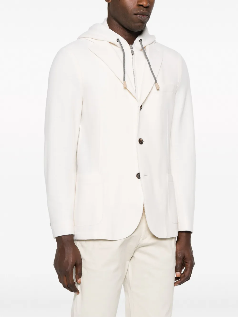 Eleventy Blazer met enkele rij knopen Wit