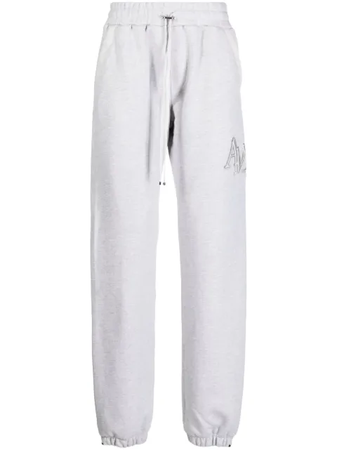 AMIRI Staggered logo-embroidered track pants