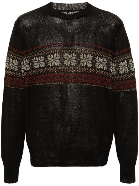 OUR LEGACY patterned intarsia-knit jumper