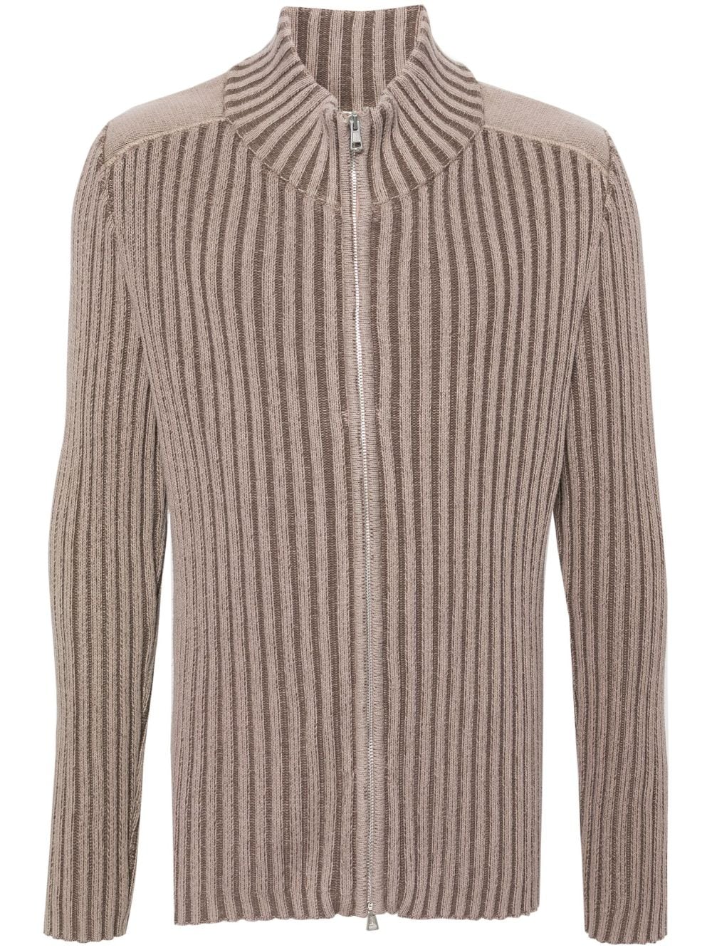 Our Legacy Classic Zipped Cotton-blend Cardigan In Nude