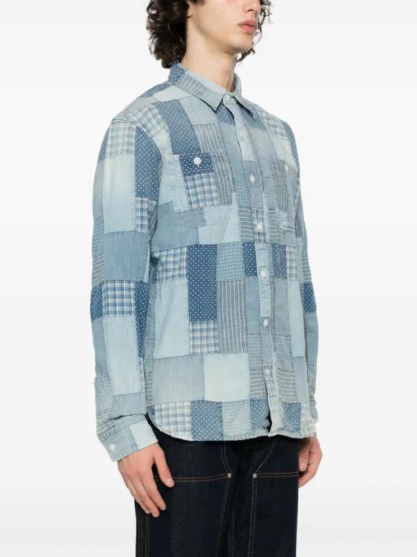 Rrl shop patchwork shirt