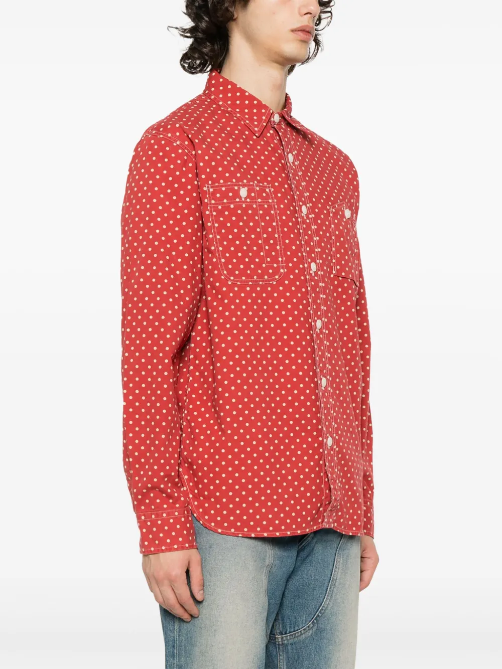 Ralph Lauren RRL Polka Dot Cotton Shirt - Farfetch