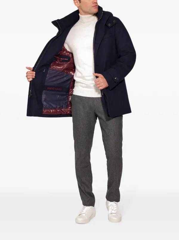 Norwegian Wool City Active Hooded Parka | Blue | FARFETCH