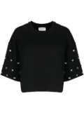 Essentiel Antwerp Etui rhinestone-embellished sweatshirt - Black