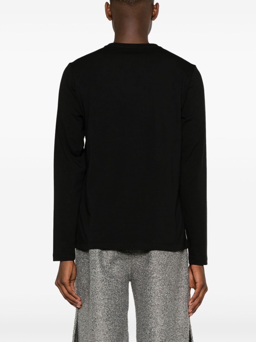 Shop Jil Sander Long-sleeve Cotton T-shirt In Black