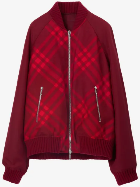 Burberry reversible check-print bomber jacket
