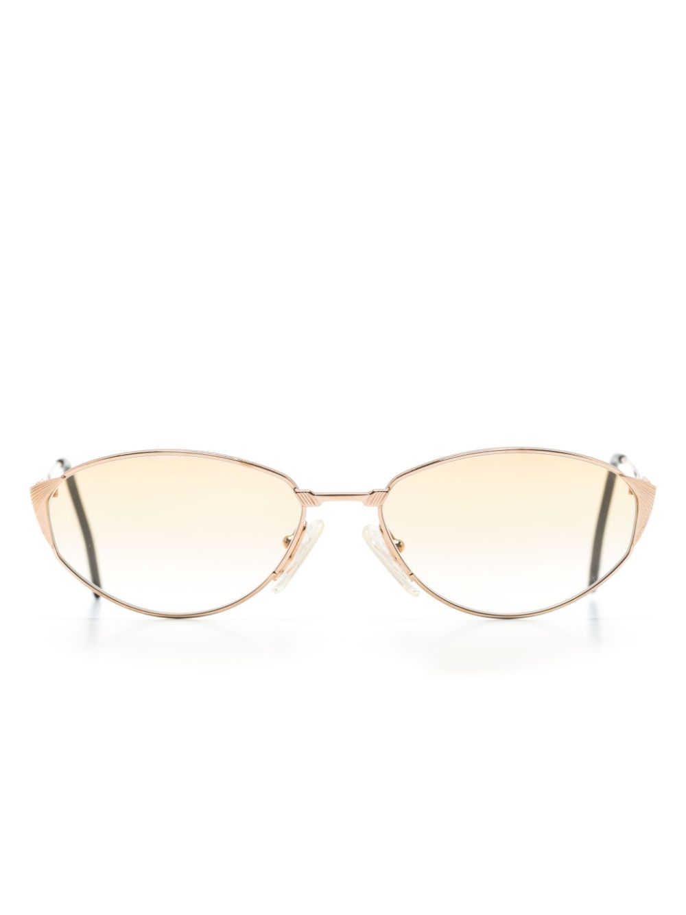 Tiffany And Co Eyewear Oval Frame Gradient Lenses Sunglasses Gold Farfetch