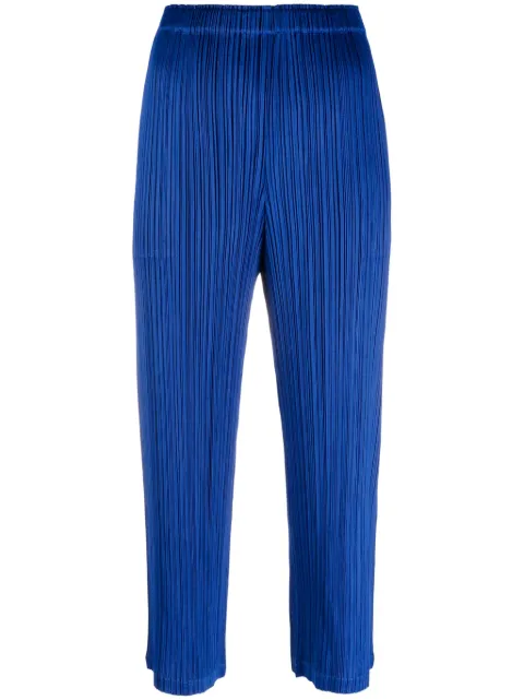 Pleats Please Issey Miyake Mc August plissé cropped trousers