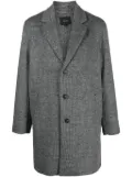 Vince houndstooth-pattern single-breasted coat - Grey