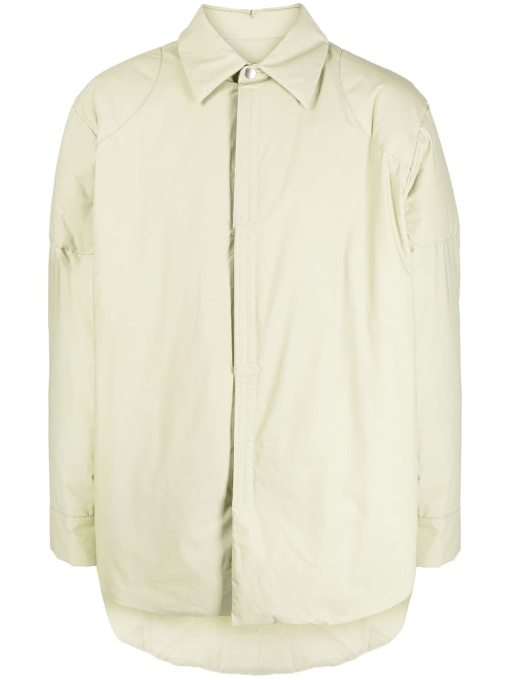 Jil Sander Pointed-collar Padded Down Jacket In Green