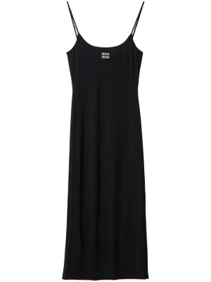 Knee length dresses Miu Miu - Bow on shoulders mini dress