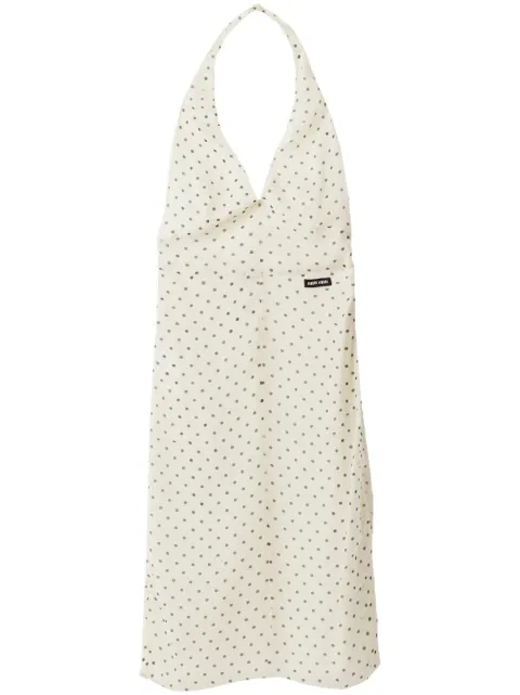 Miu Miu polka-dot semi-sheer midi dress