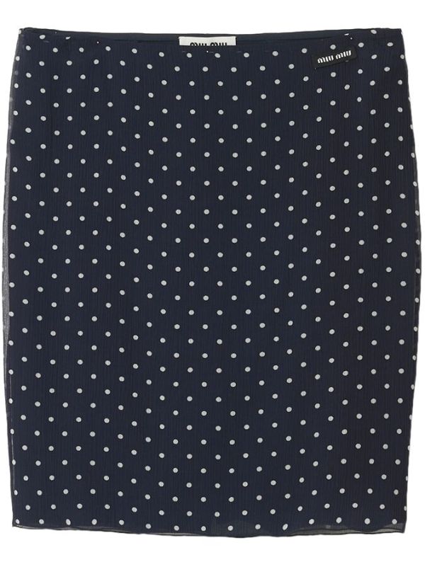 Silk polka outlet dot midi skirt