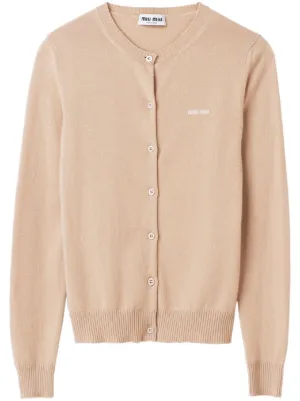 Miu Miu bouclé single-breasted longline cardigan