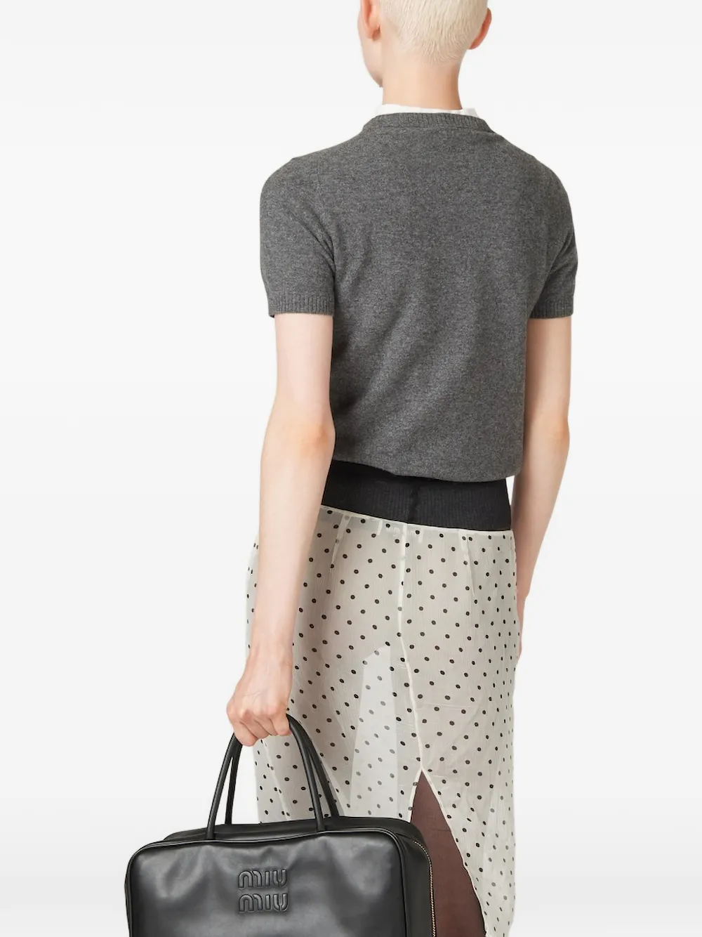 Miu Intarsia top Grijs