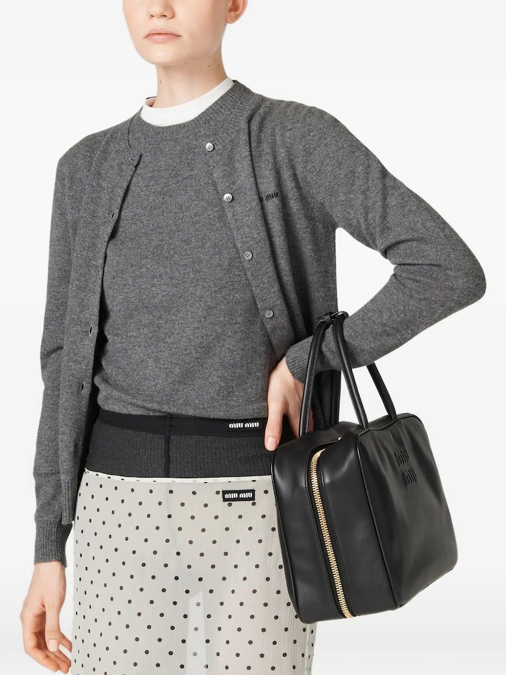 Miu Intarsia top Grijs