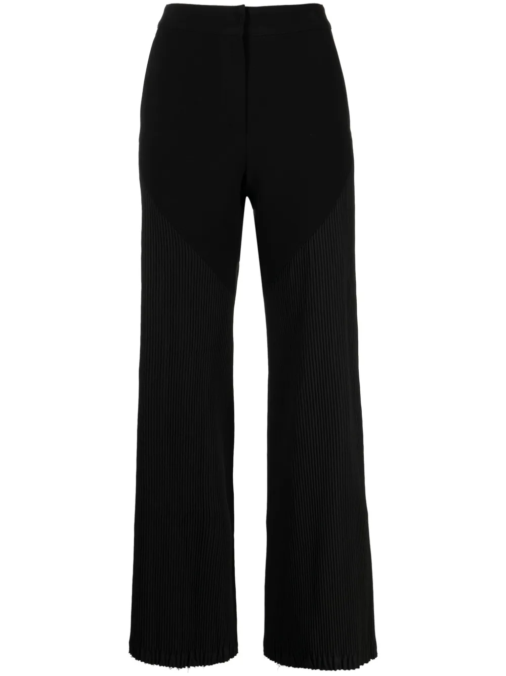 Studio Tomboy Panelled Straight-leg Trousers In Black