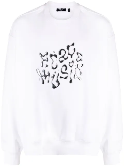FIVE CM embossed-lettering cotton-blend sweatshirt
