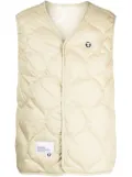 AAPE BY *A BATHING APE® embroidered-pattern padded gilet - Neutrals