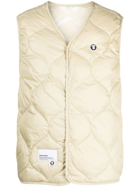 AAPE BY *A BATHING APE embroidered-pattern padded gilet Men