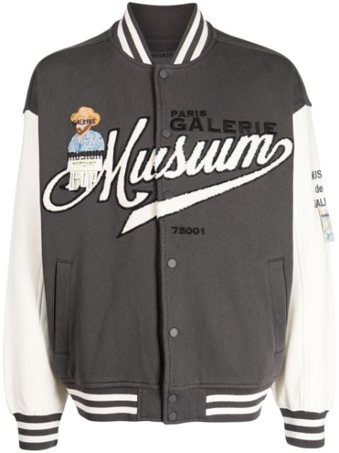 Musium Div. logo-embroidered two-tone bomber jacket