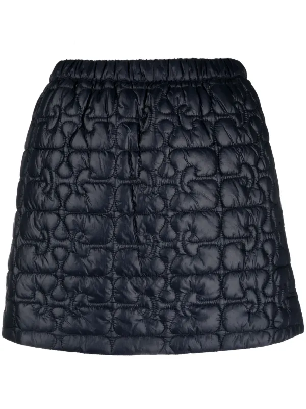 Black quilted skirt best sale