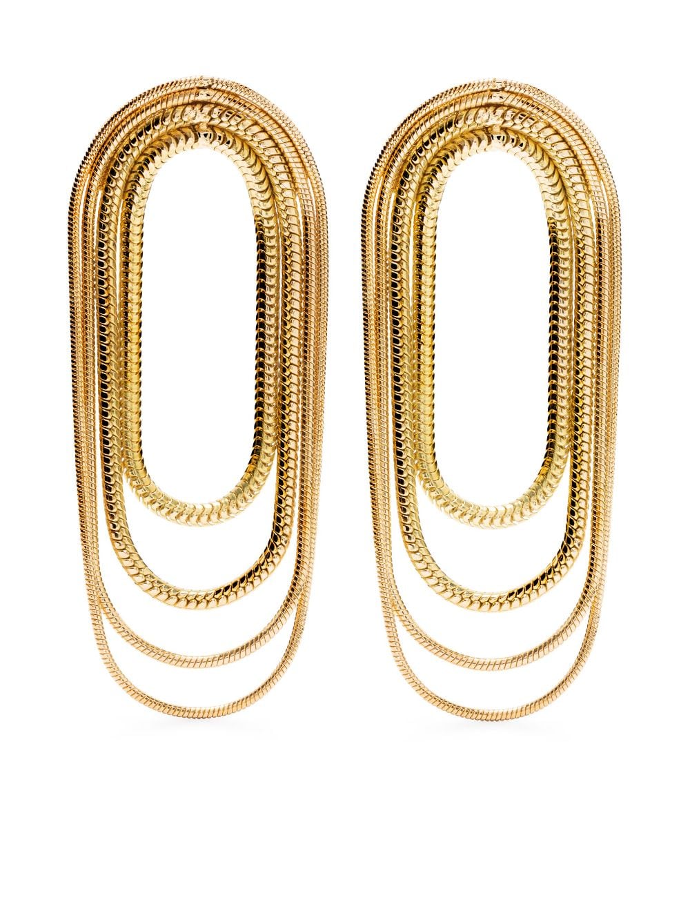 18k yellow gold Multi Chain earrings