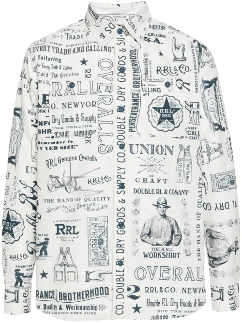 Chemise en coton à imprimé graphique - Ralph Lauren RRL - Modalova