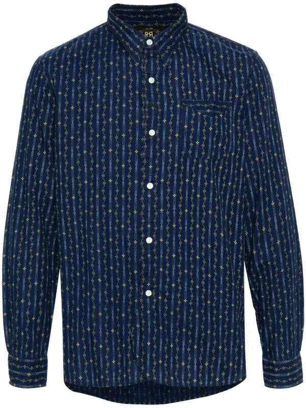 Ralph Lauren RRL Cotton Twill Shirt | Blue | FARFETCH CY