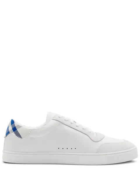 Burberry Tênis xadrez de couro