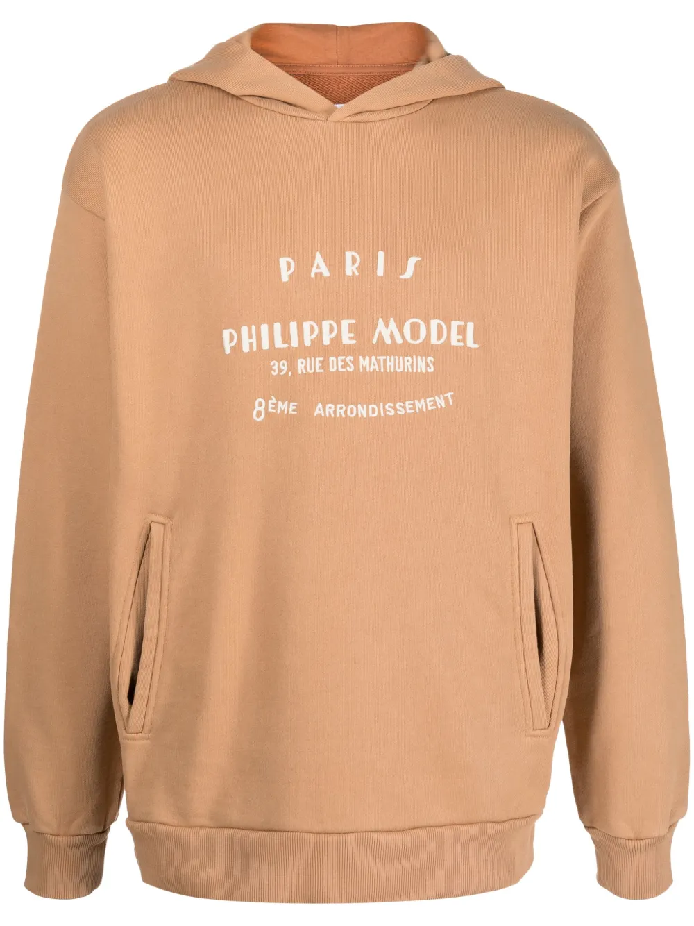 Philippe Model Paris Hoodie met logoprint Bruin