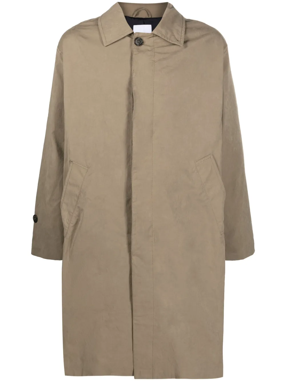 Philippe Model Paris Trenchcoat met enkele rij knopen Groen