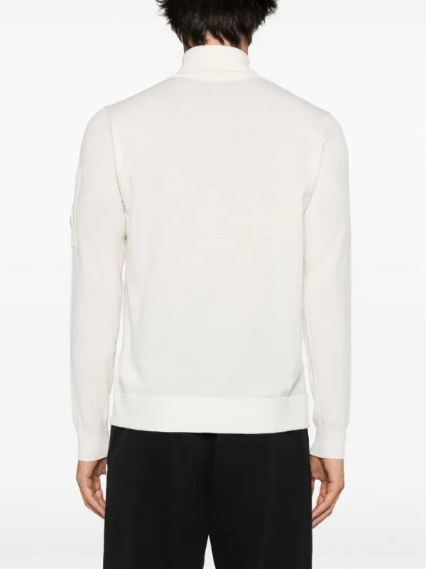 C.P. Company Lens-detail half-zip Jumper | White | FARFETCH