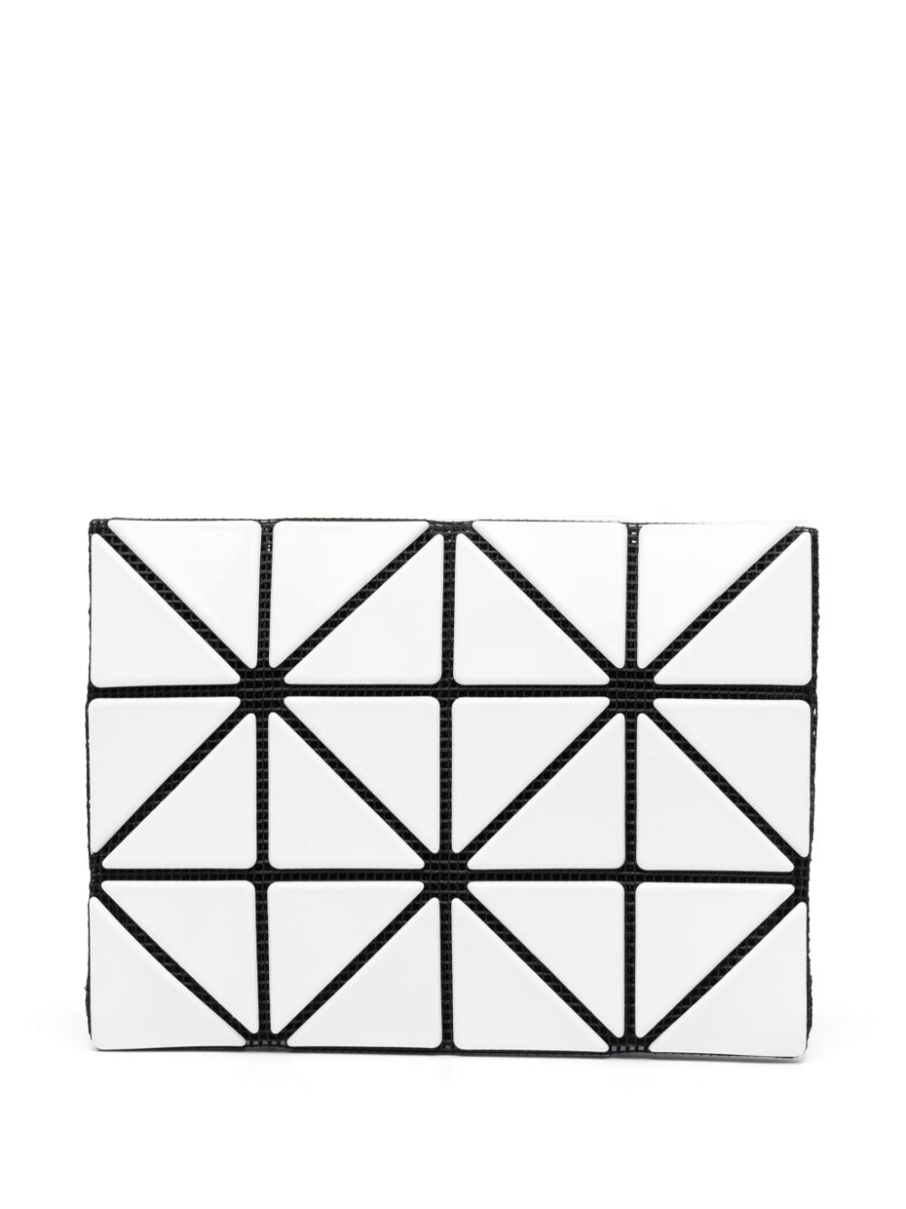 Shop Bao Bao Issey Miyake High-shine Geometric-design Cardholder In White