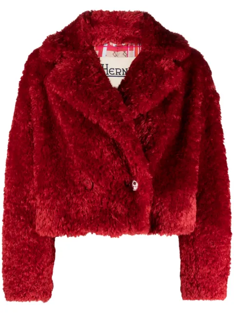 Herno faux-fur cropped jacket