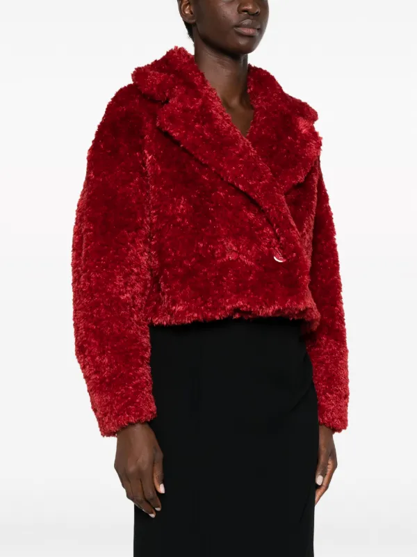 Herno Cropped Faux Fur double breasted Jacket Farfetch