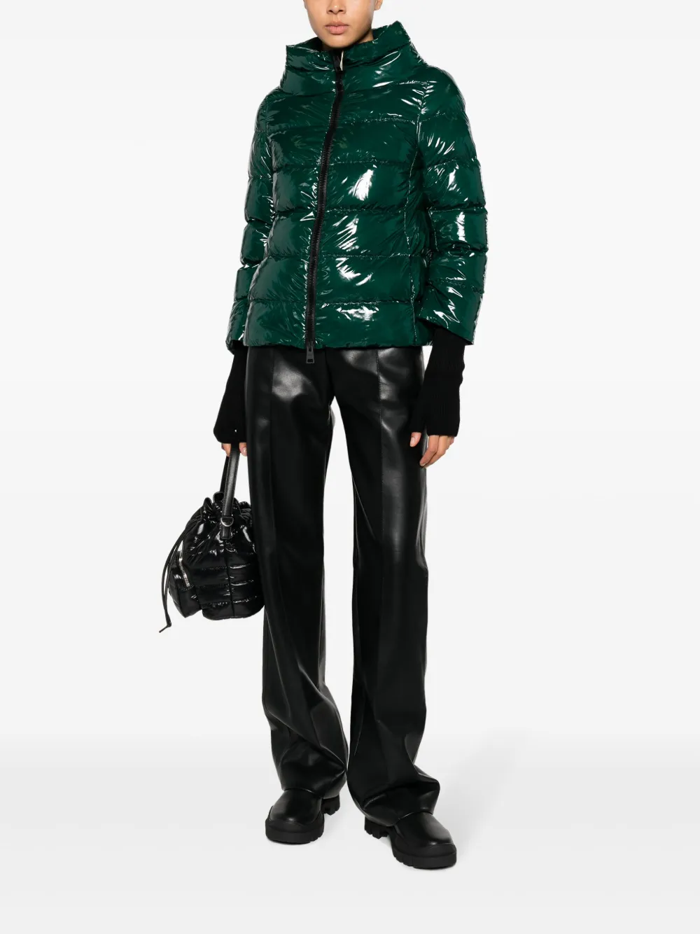 Herno glossy padded down jacket - Groen
