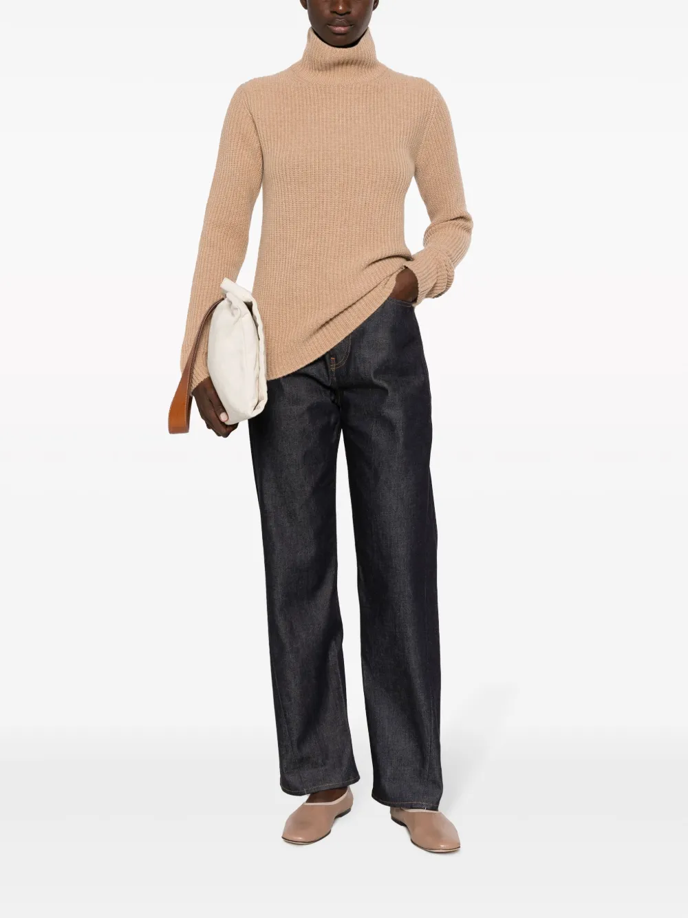 Vince ribbed-knit cashmere jumper - Beige