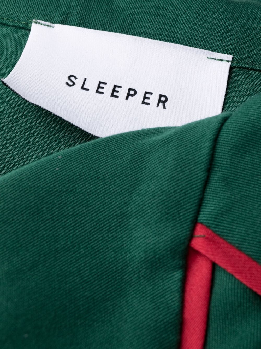 Sleeper Party pyjama met veren afwerking Groen