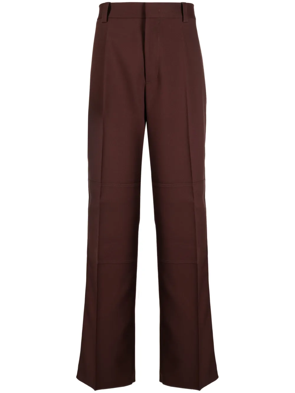 Jil Sander Pressed-crease Tailored Trousers In Red