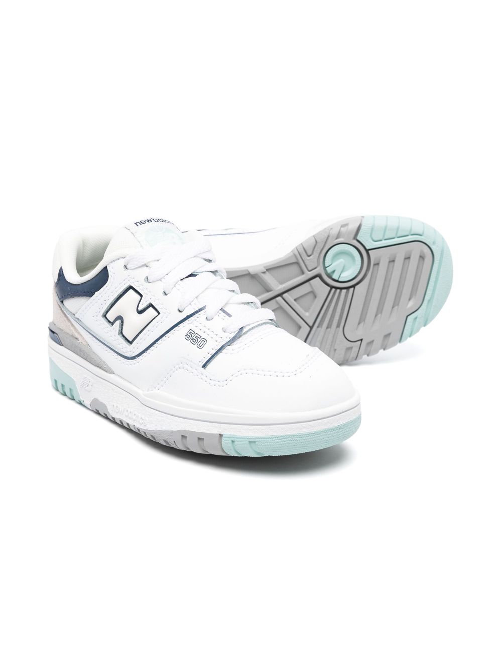 New Balance Kids 550 panelled-design sneakers - Wit