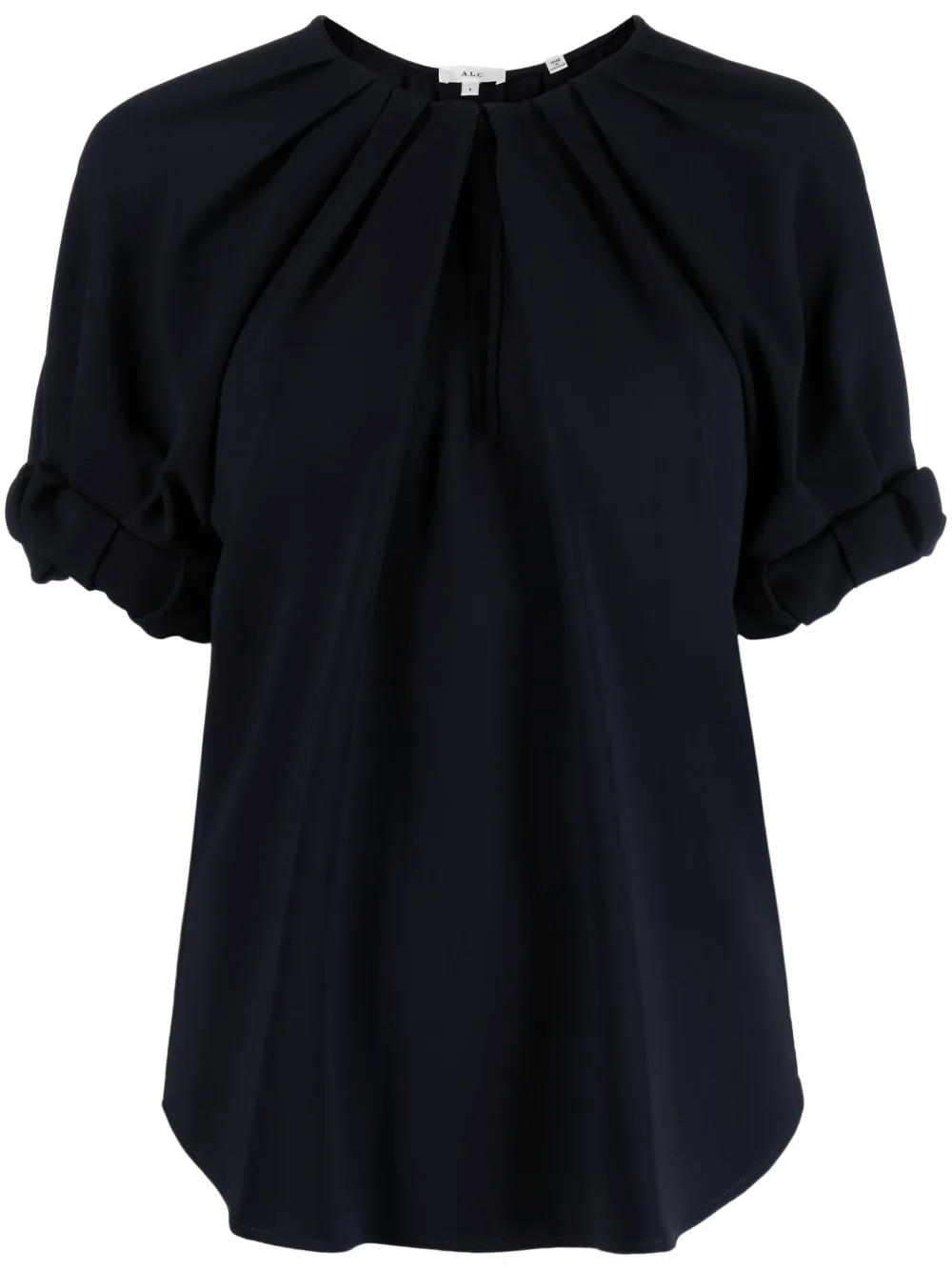 A.l.c Carey Ii Pleated Puff-sleeve Top In Evening Blue