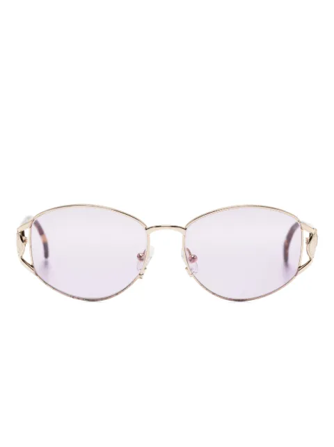 Fendi Eyewear tortoiseshell-effect oval-frame sunglasses