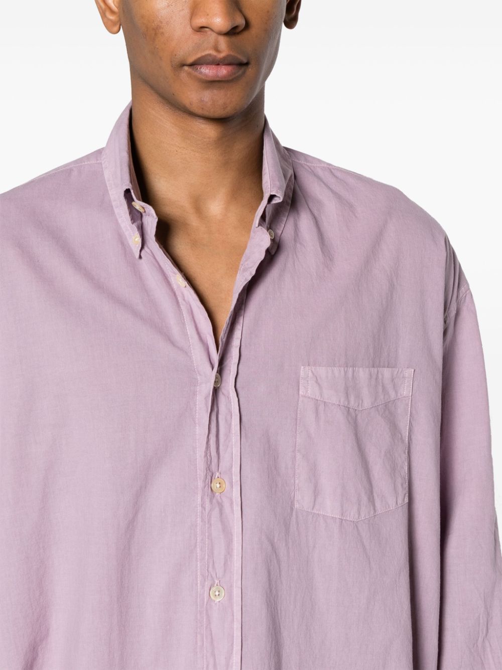 Shop Our Legacy Borrowed Bd Cotton Shirt In Purple