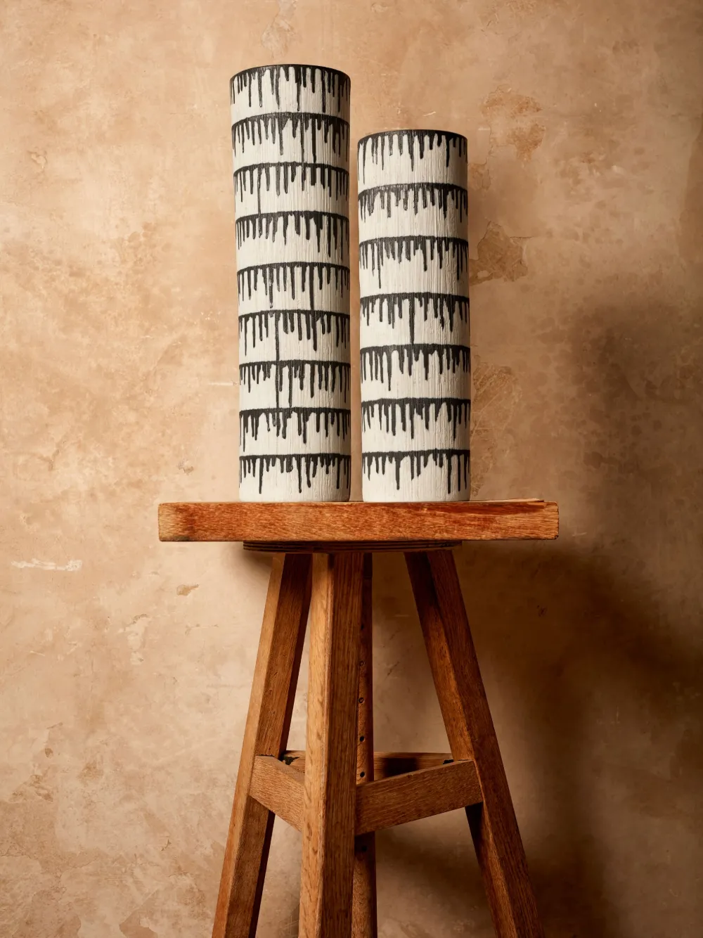 L'objet Vases Black And White Uni In White