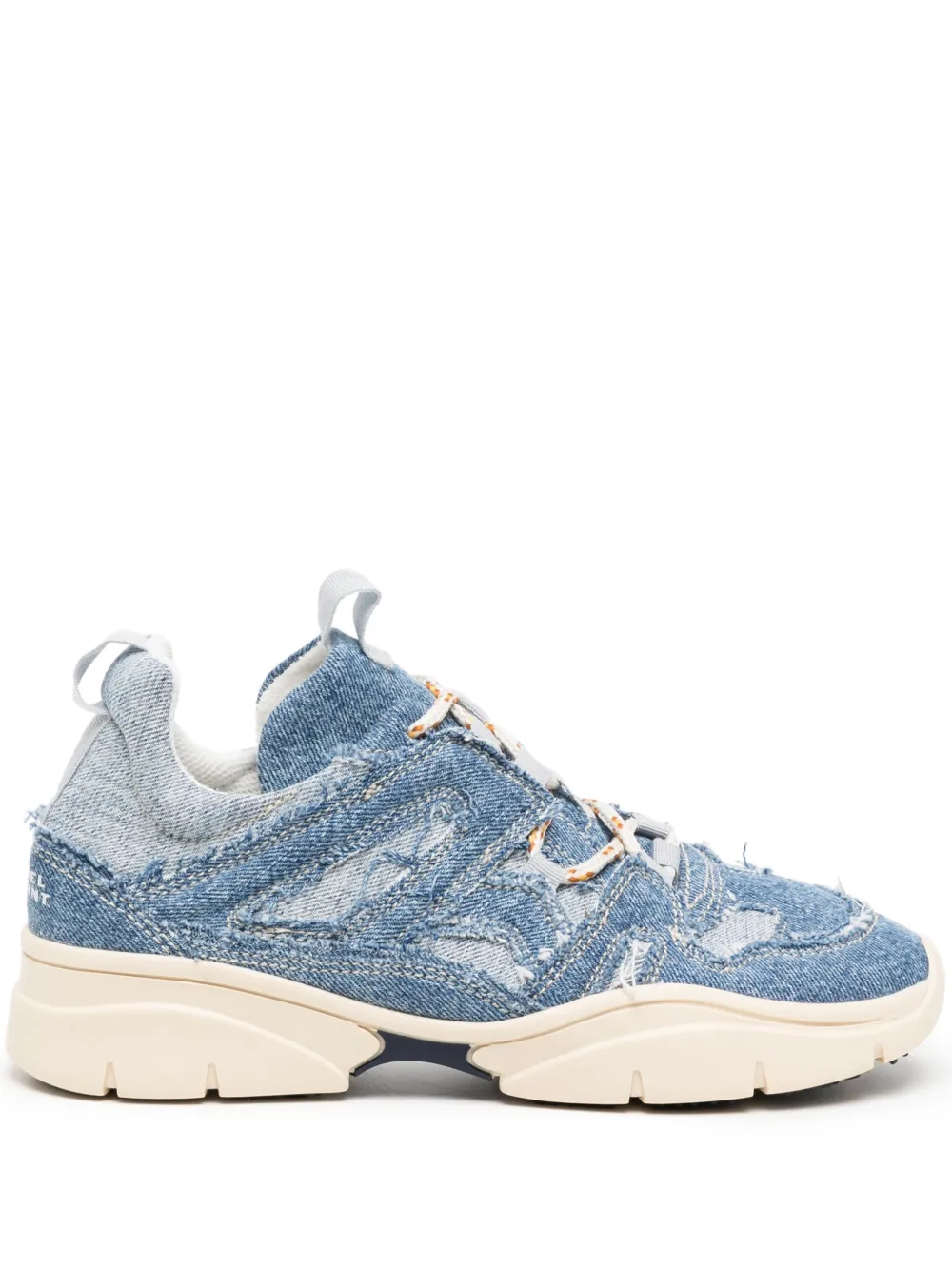 ISABEL MARANT denim panelled sneakers Blue
