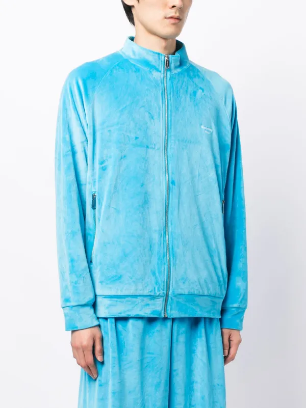 TEAM WANG Design brushed-finish zip-up Jacket | Blue | FARFETCH