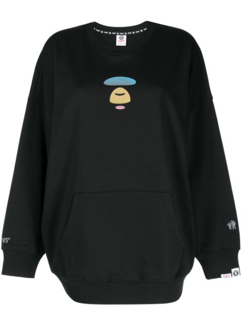 AAPE BY *A BATHING APE logo-patch cotton sweatshirt Women