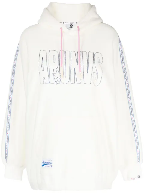 AAPE BY *A BATHING APE® logo-embroidered drawstring hoodie